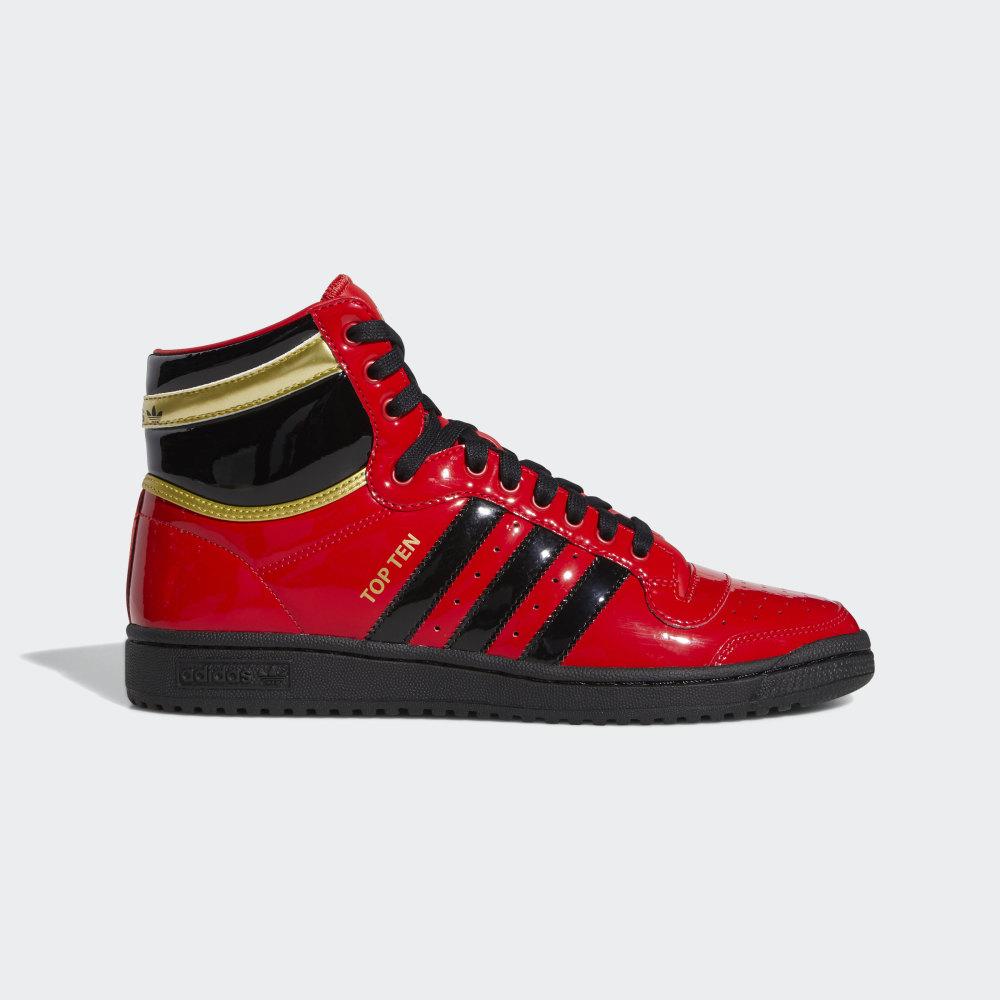 Adidas Men's Top Ten Hi Originals Shoes Deep Red/Black/White Ireland FV5501